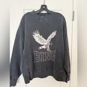 Anine Bing Alto Sweatshirt Retro Eagle - Washed Black S